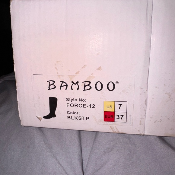 BAMBOO Black Knee-High Boots - Picture 5 of 6